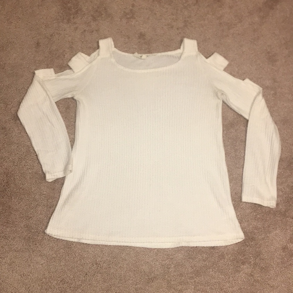 open shoulder sweater